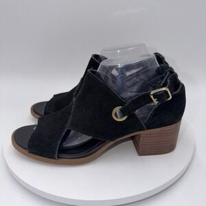 UGG Koolaburra Kaiah Sandals Women's 8.5 Black Suede Comfort Caged Block Heel‎